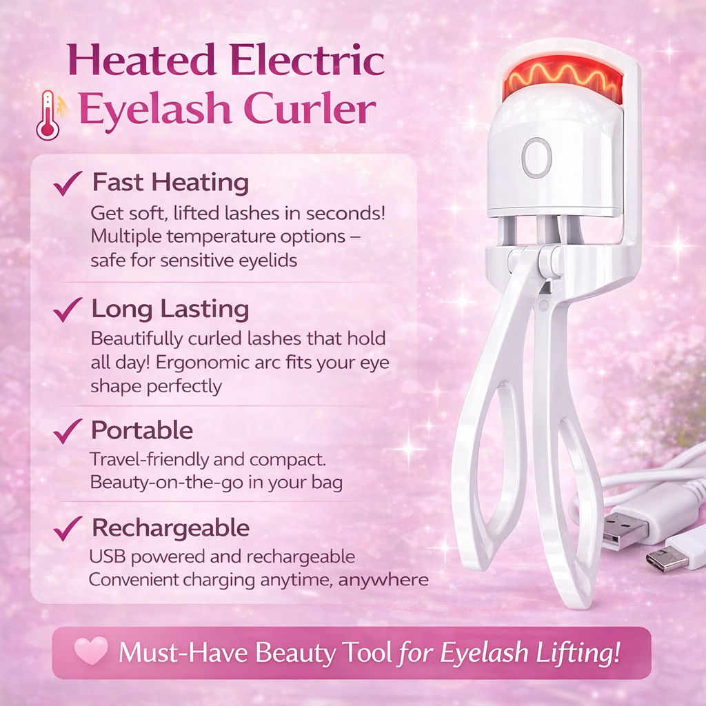 Electric Heated Eyelash Curler for Long-Lasting Lash Lift
