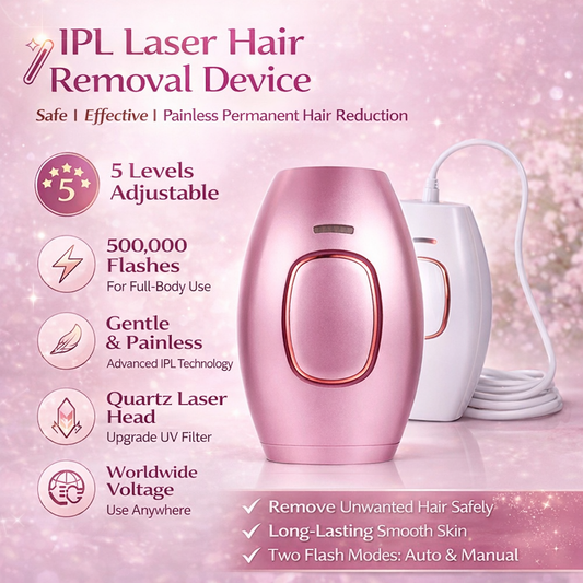 IPL Hair Removal Device for Painless At-Home Hair Reduction