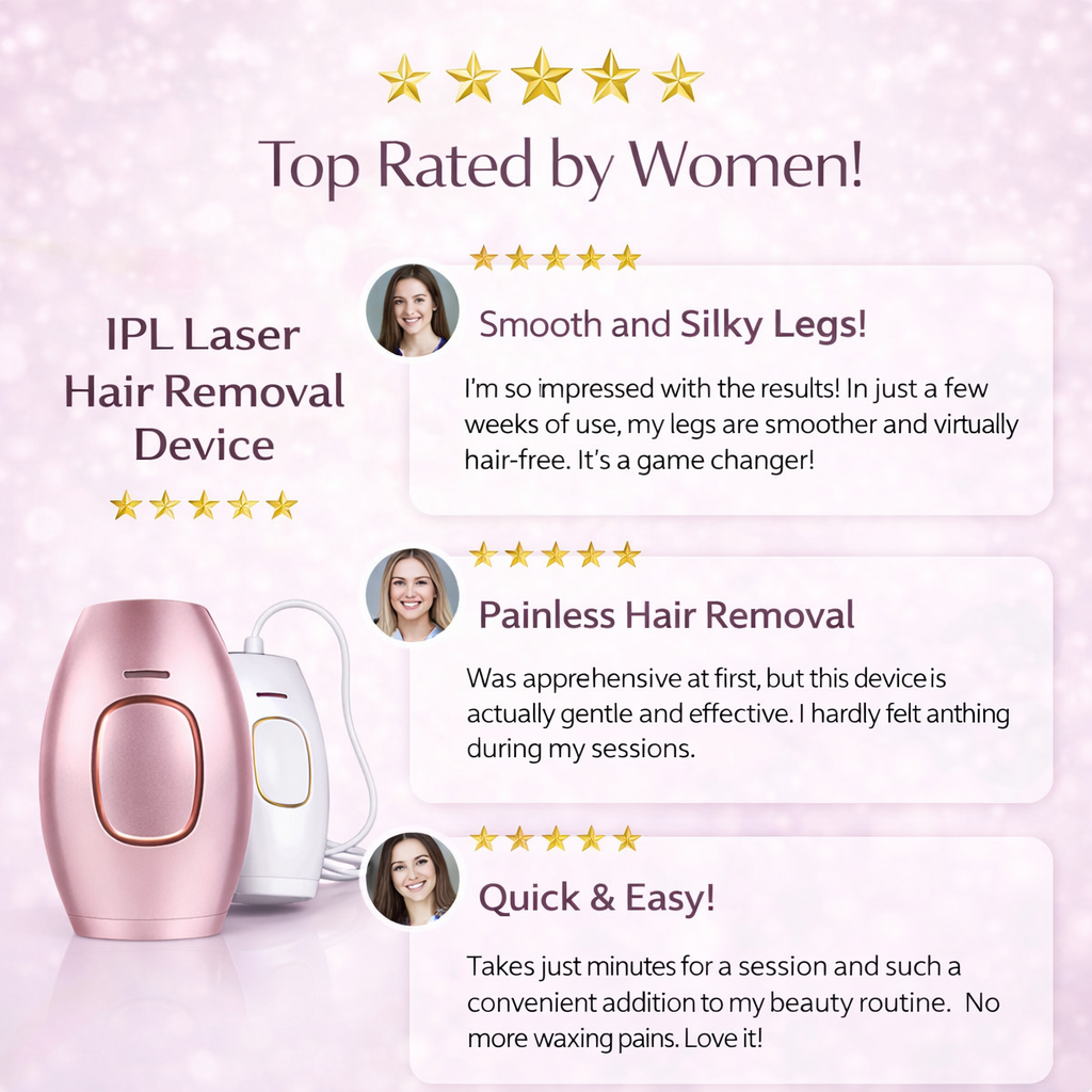 IPL Hair Removal Device for Painless At-Home Hair Reduction