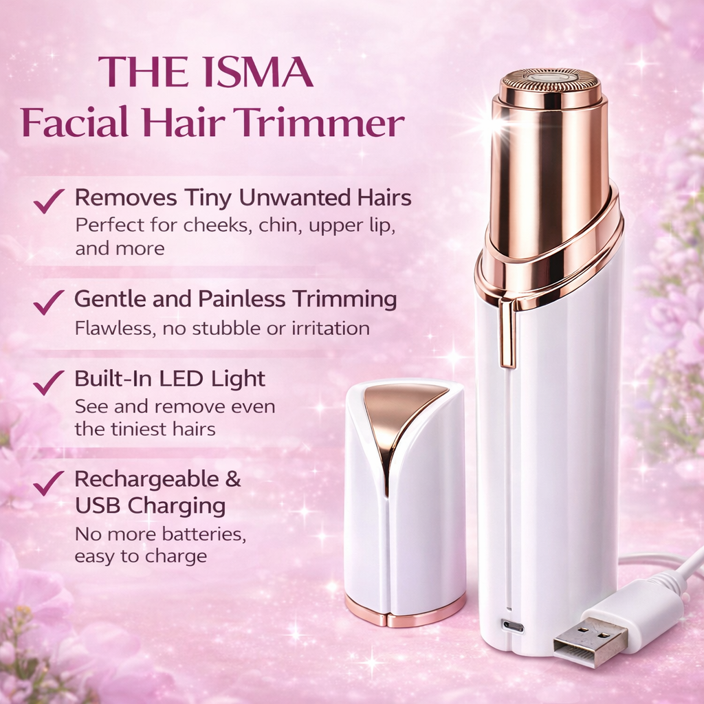 Facial Hair Trimmer for Women | Painless Peach Fuzz Remover