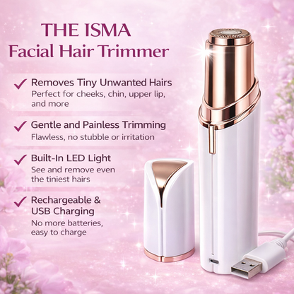 Facial Hair Trimmer for Women | Painless Peach Fuzz Remover