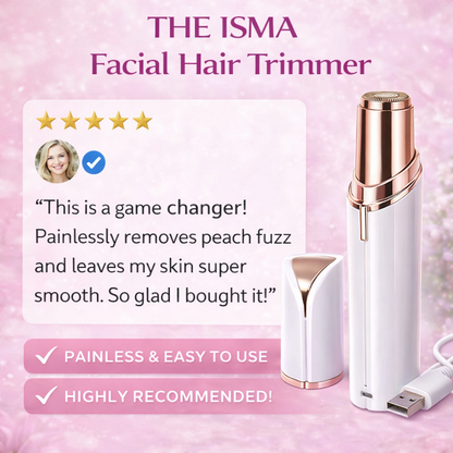 Facial Hair Trimmer for Women | Painless Peach Fuzz Remover