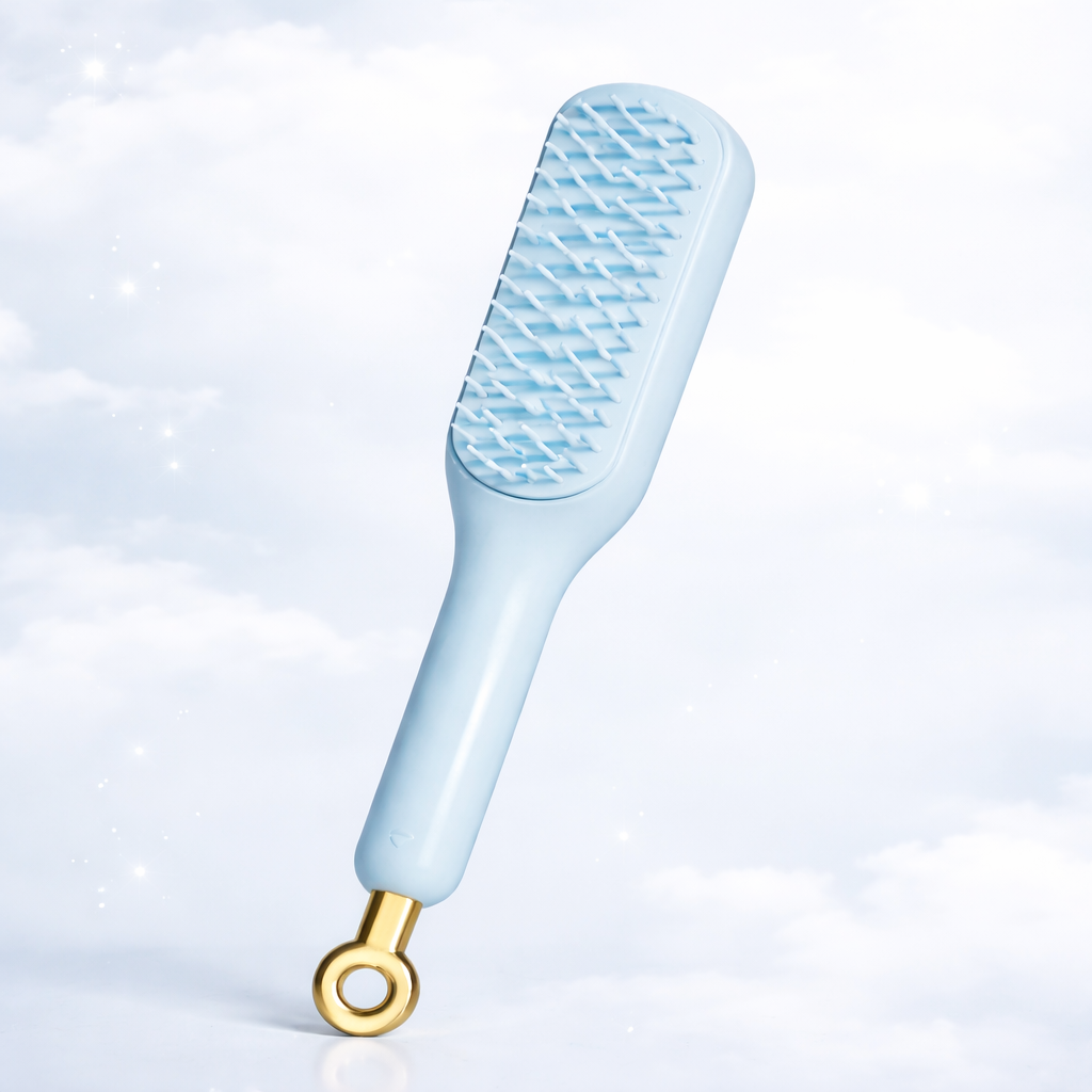 Self-Cleaning Hair Brush for Smooth, Tangle-Free & Frizz-Free Hair