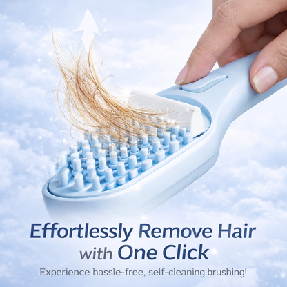 Self-Cleaning Hair Brush for Smooth, Tangle-Free & Frizz-Free Hair