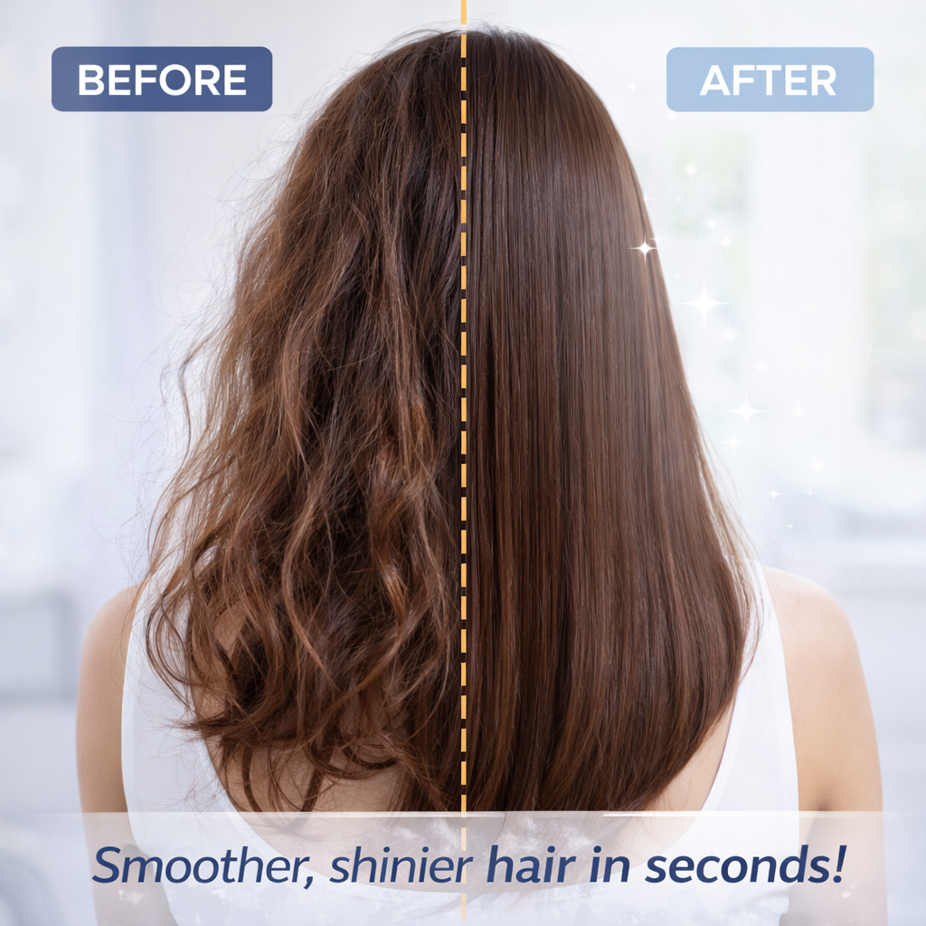 Self-Cleaning Hair Brush for Smooth, Tangle-Free & Frizz-Free Hair
