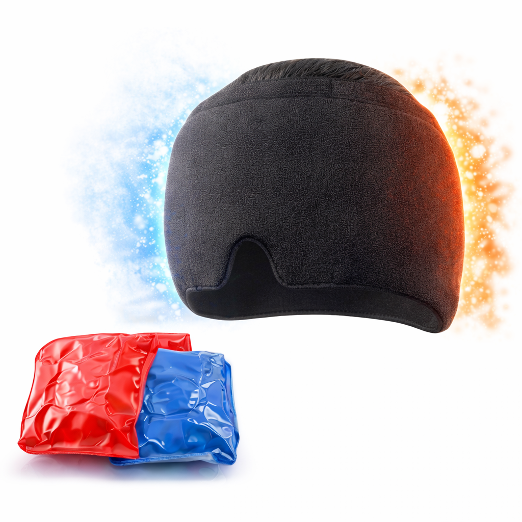 Hot & Cold Migraine Relief Cap for Headache, Stress & Eye Pain