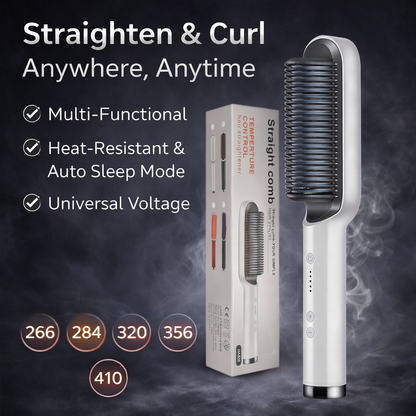 2-in-1 Hair Straightener & Curler for Easy Styling Anywhere