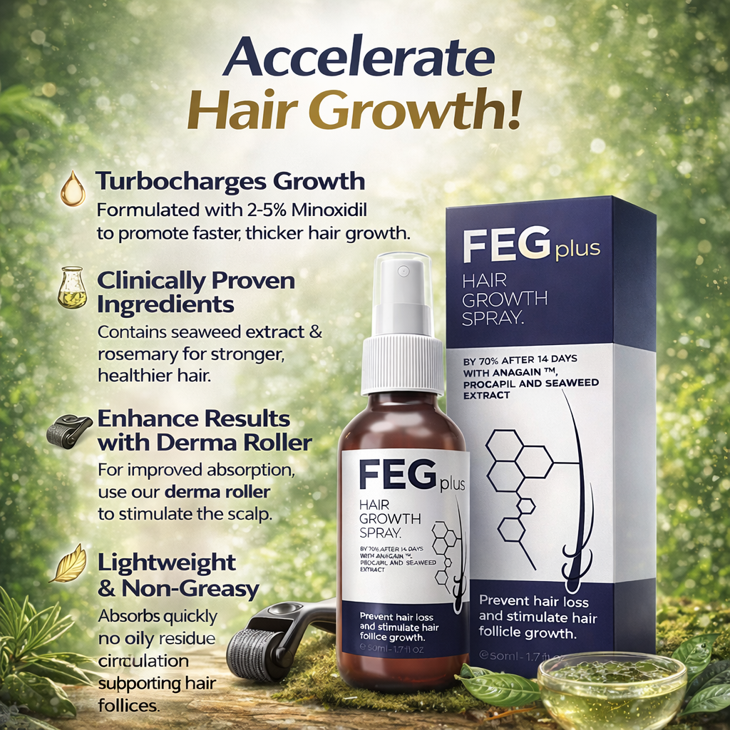 FEGPlus Minoxidil Beard & Hair Growth Serum