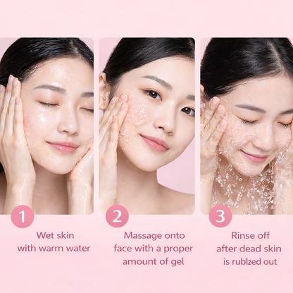 Peach Exfoliating Face Gel for Gentle Dead Skin Removal