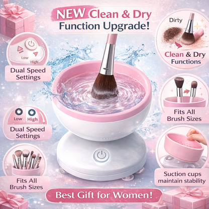 Electric Makeup Brush Cleaner & Dryer for Fast, Hygienic Cleaning